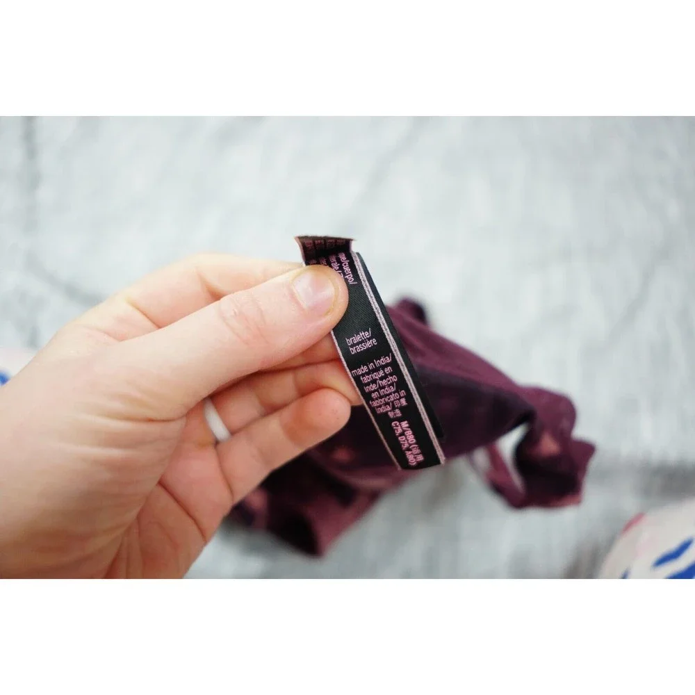 victorias secret bra womens medium purple bralette tye dye padded wireless - Picture 5 of 7